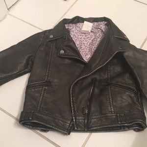 Toddler Girls Pleather Jacket